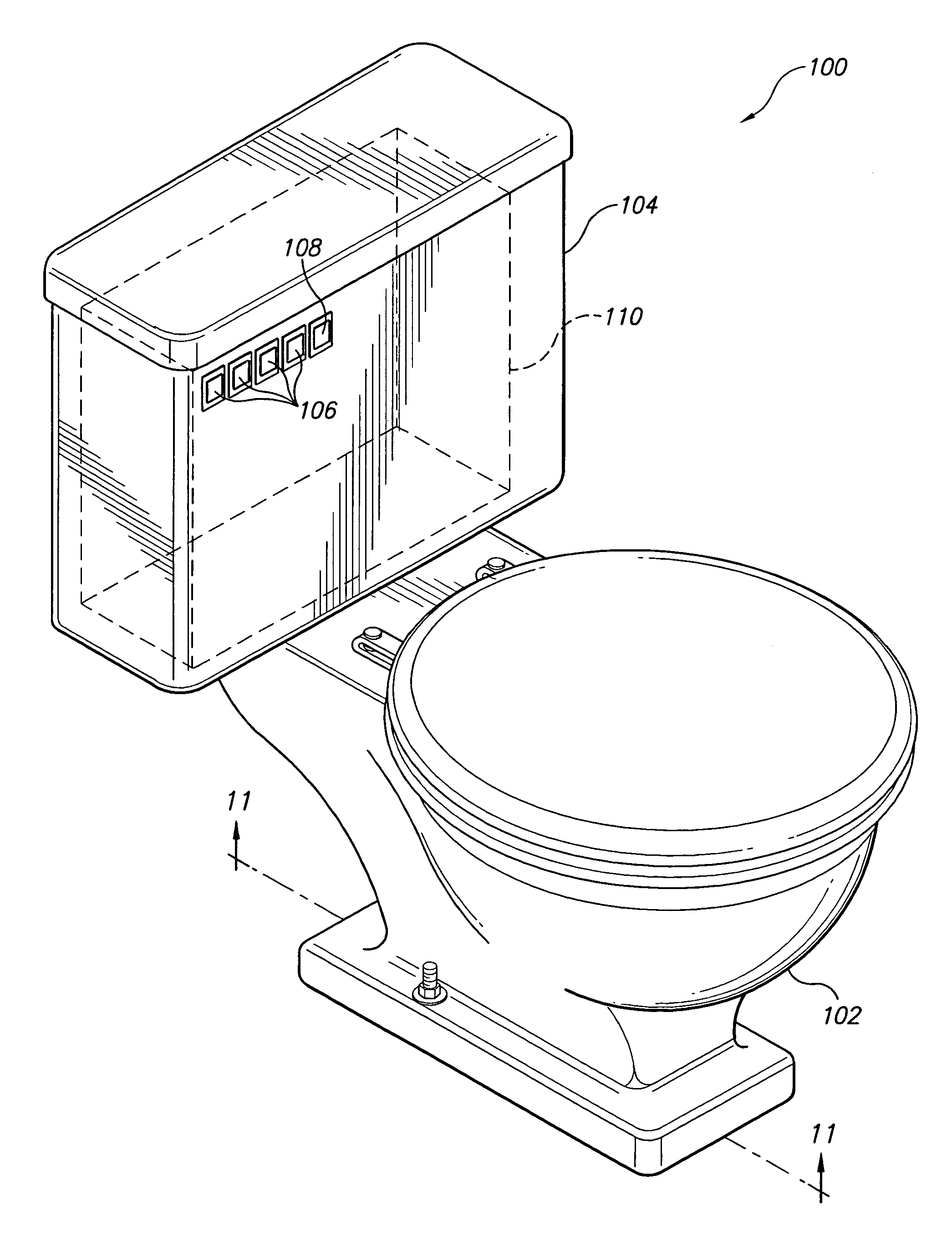 Digital electronic volume/flow control sensor toilet