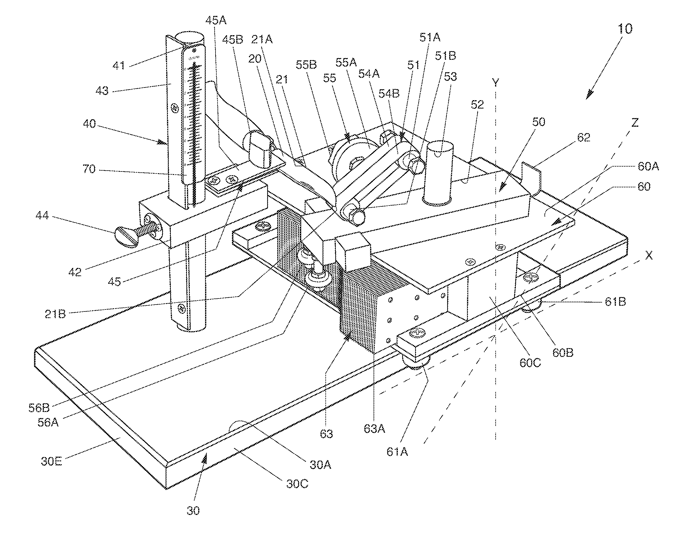 Blade sharpening device with blade contour copying device