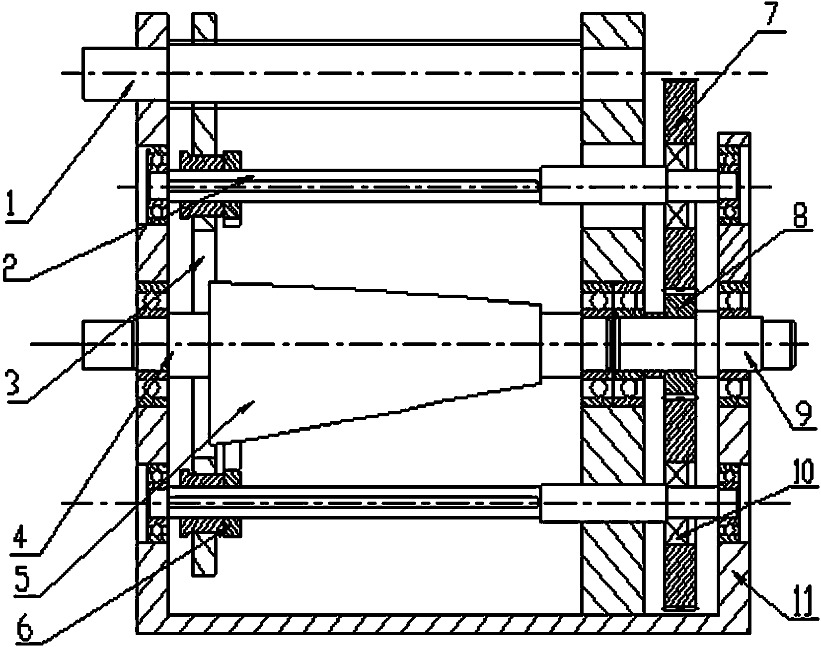 Spatial swing cam type stepless variable drive