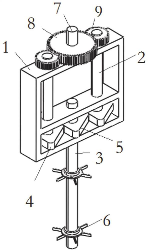 Elliptical gear transmission variable-speed stirring device and reaction kettle