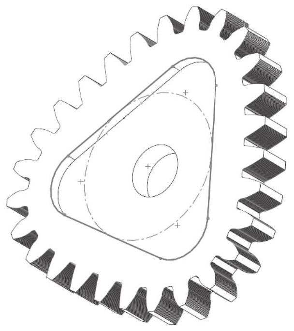 Elliptical gear transmission variable-speed stirring device and reaction kettle