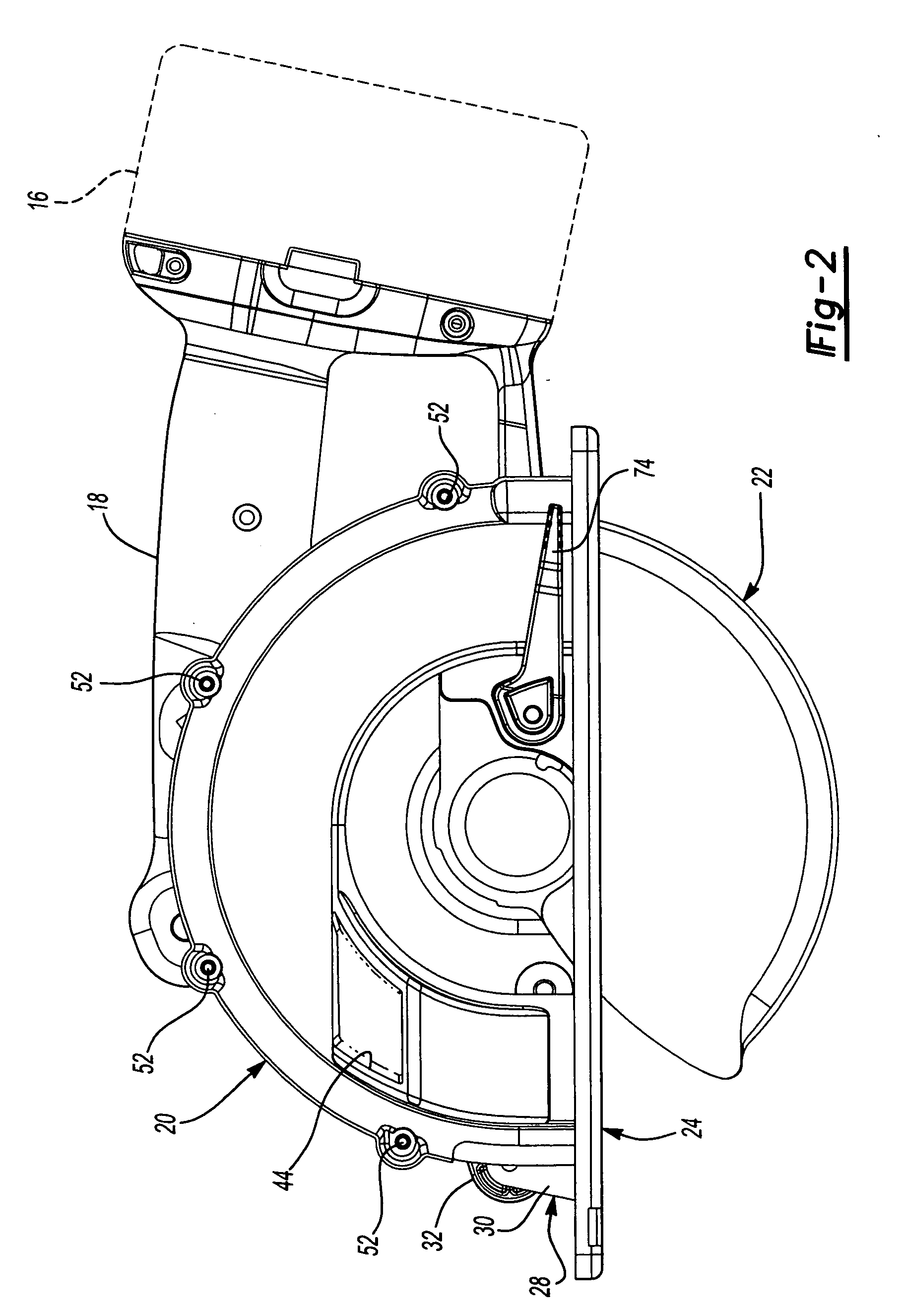 Metal cutting circular saw with integral sight window