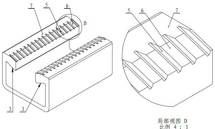 An anti-loose anti-skid channel and its installation and connection device