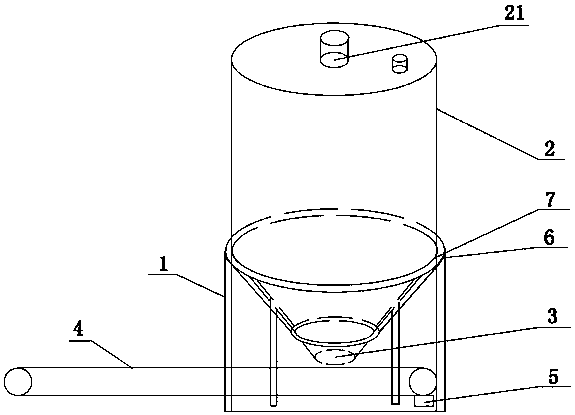 Material real-time monitoring device and method for cement bin