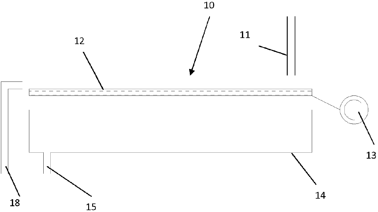 Screening device for the generative manufacturing of components