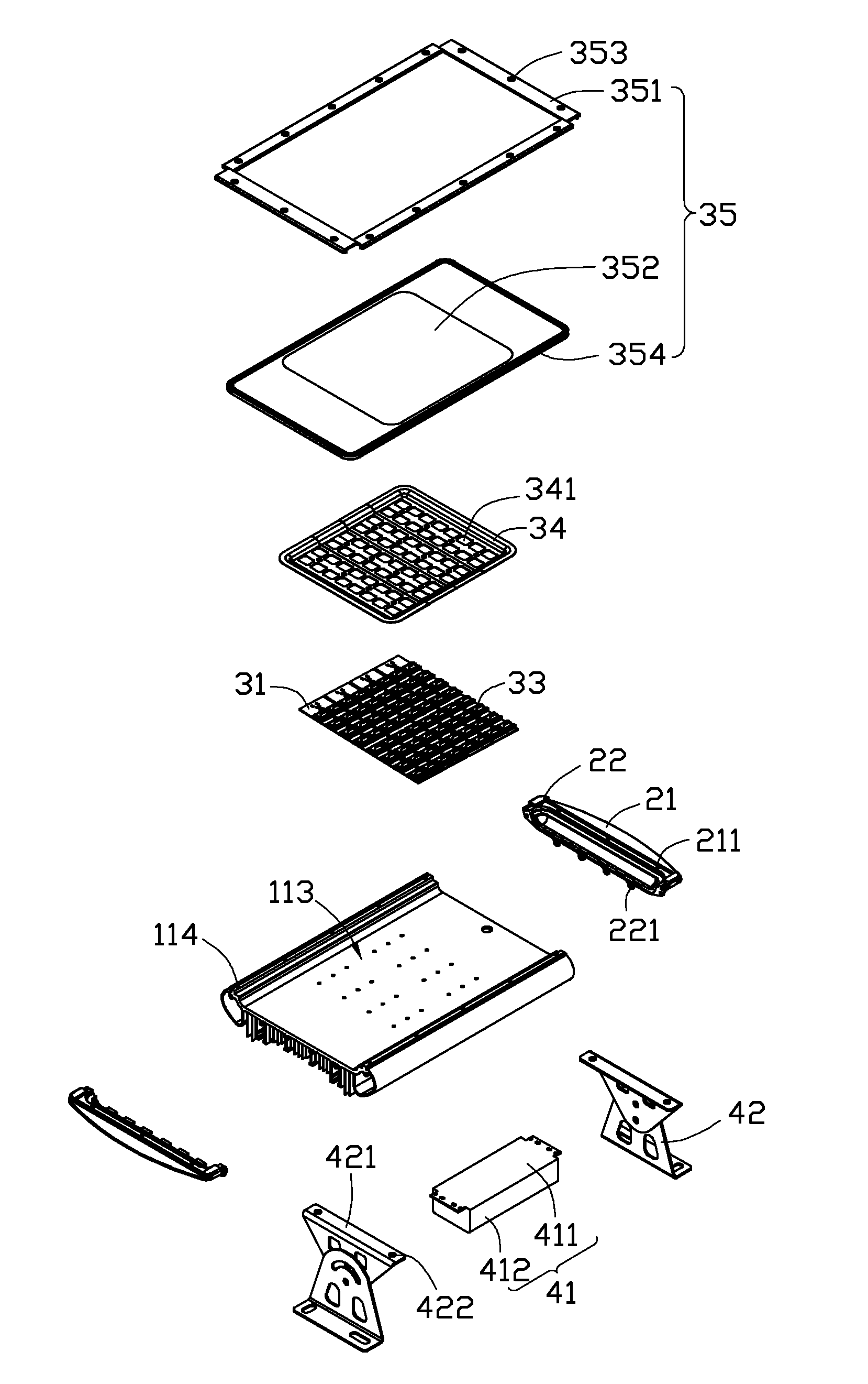 LED lamp with radiator and method for manufacturing the same