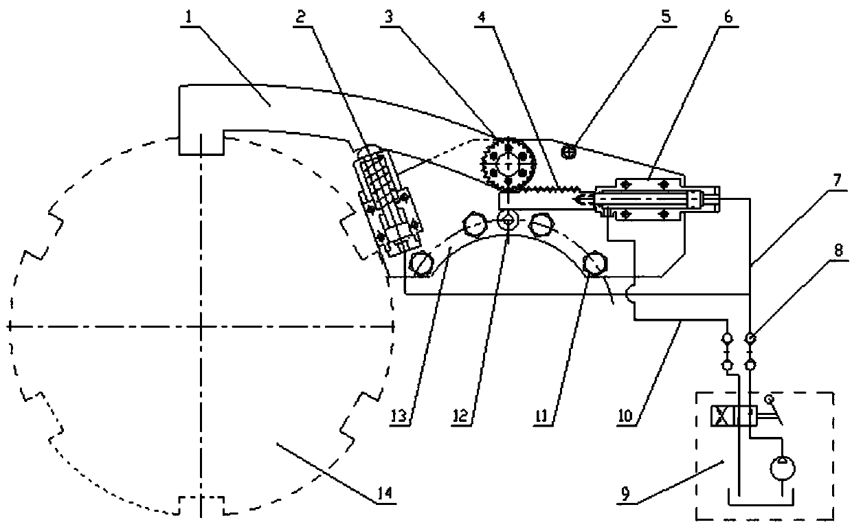 Automatic ejection and reset device of dead brake hook