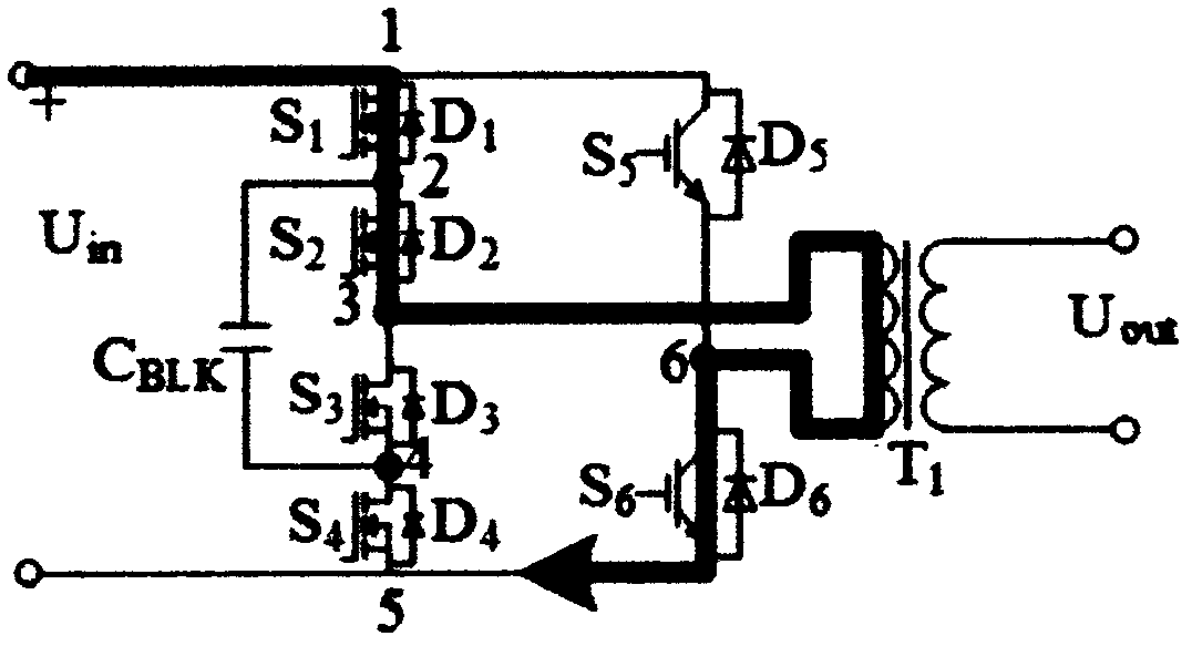 Flying capacitor hybrid three-level DC-AC (Direct Current-Alternating Current) inverter and control method thereof