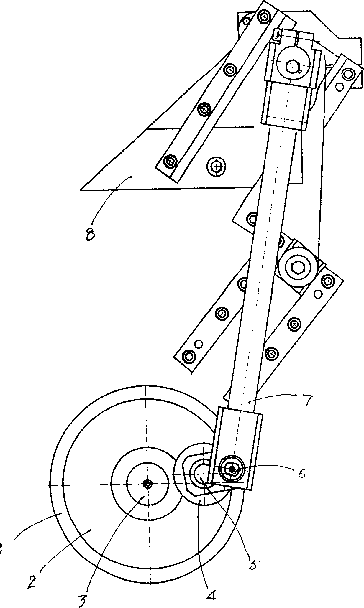 Planet cutting mechanism of three-knife trimming machine