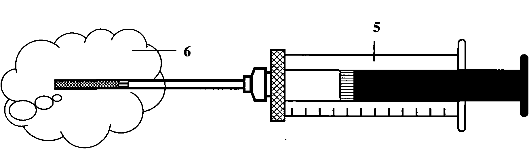 Needle type extraction device suitable for gas chromatography and using method
