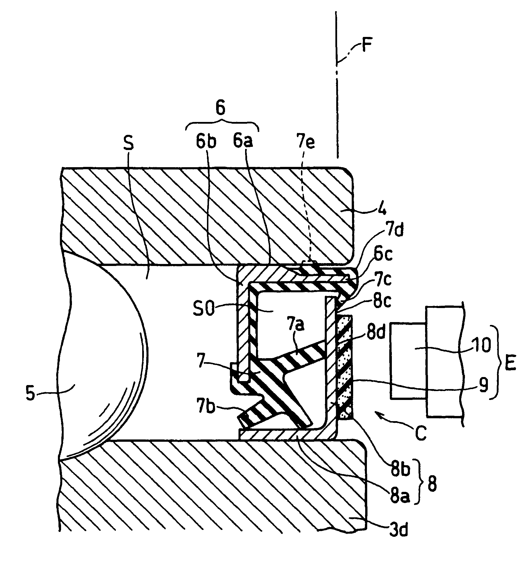 Sealing device with tone wheel