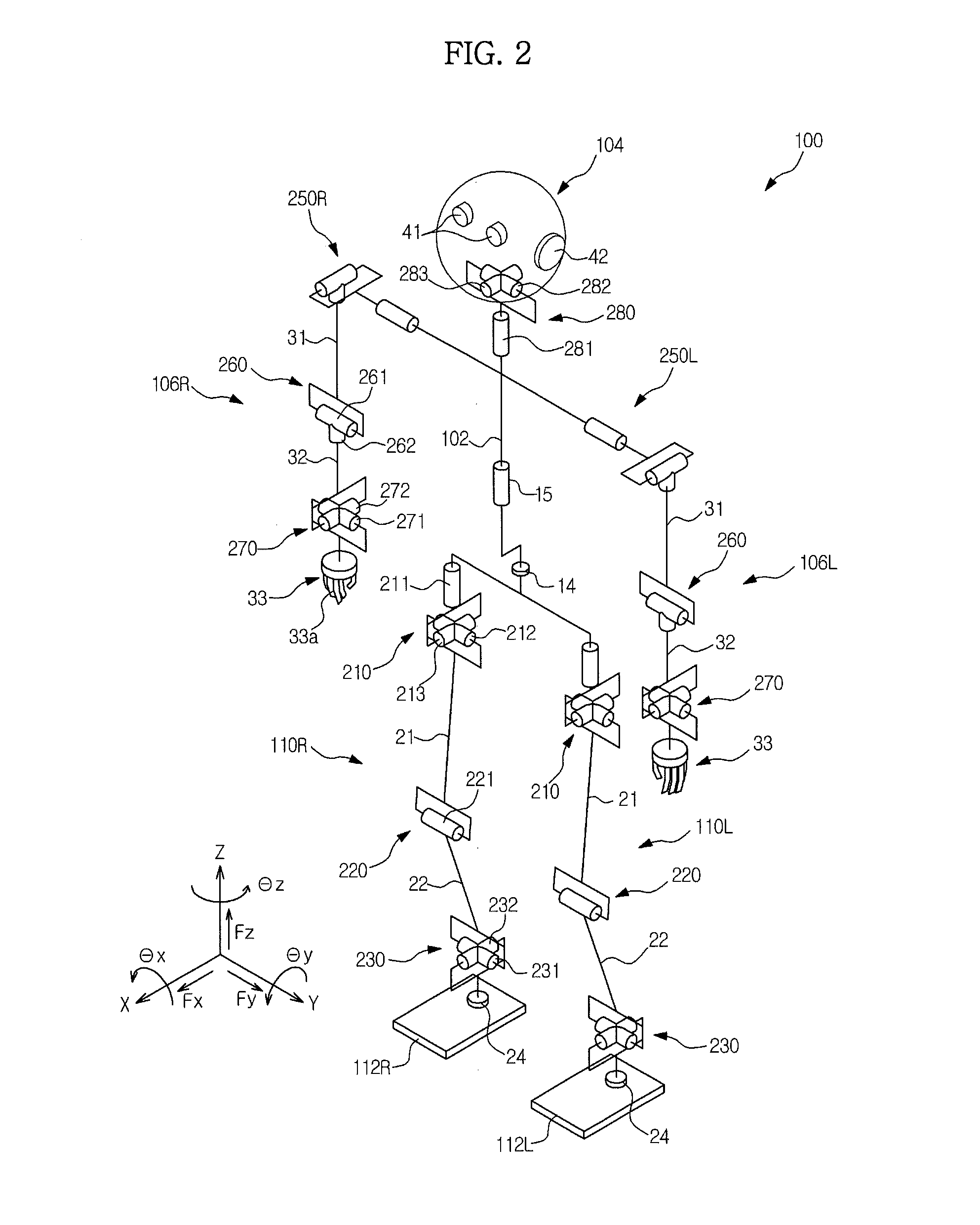 Walking control apparatus of robot and method of controlling the same