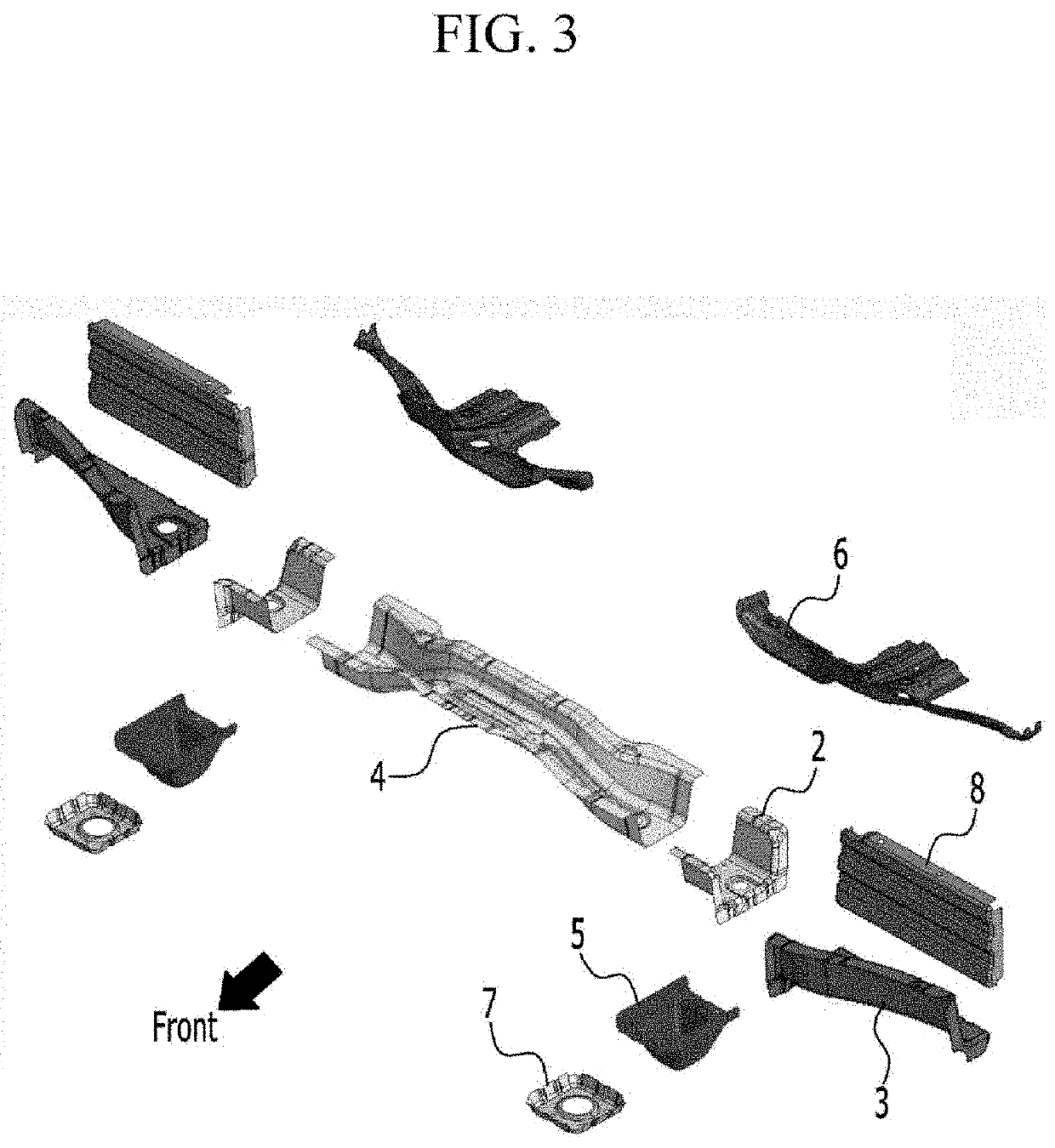 Sub-frame mounting combination structure of vehicle body