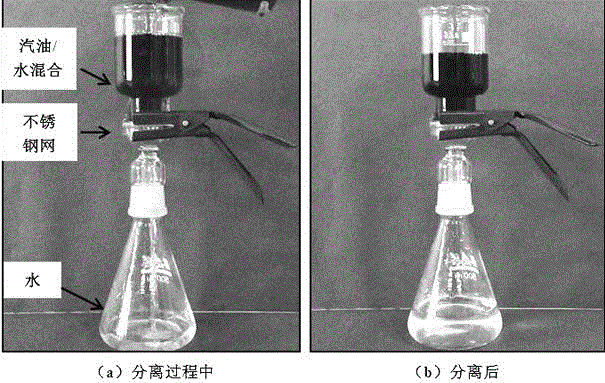 Method for preparing hydrophilic/oleophobic oil-water separation stainless steel net films