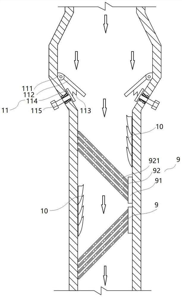 Flow stabilizing equipment for providing undisturbed source outflow