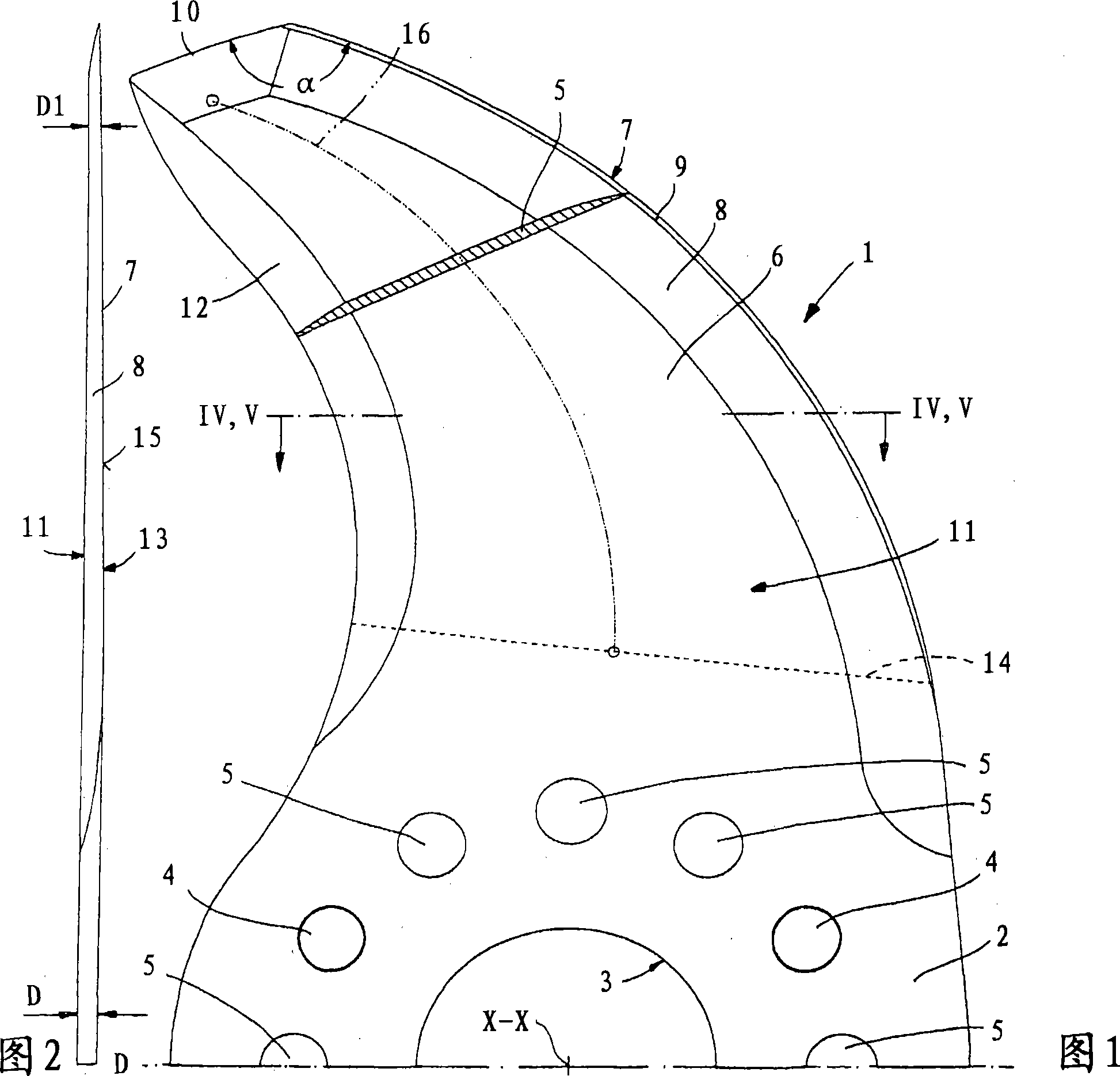 Cutter knife and knife head equipped with same