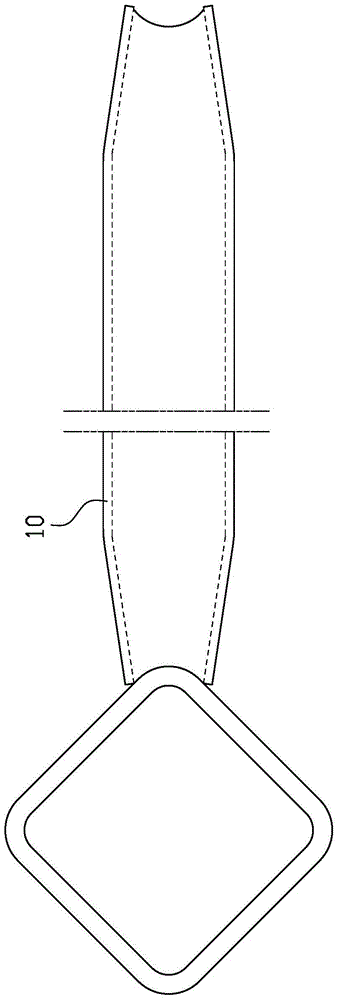 Forming mold and forming method for end closure of square tube of diagonal brace
