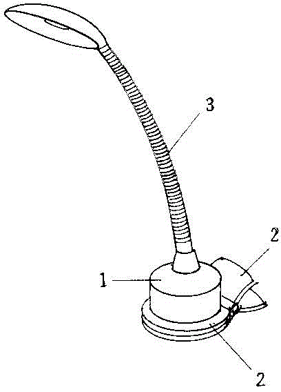 LED desk lamp capable of being clamped and fixed on book page