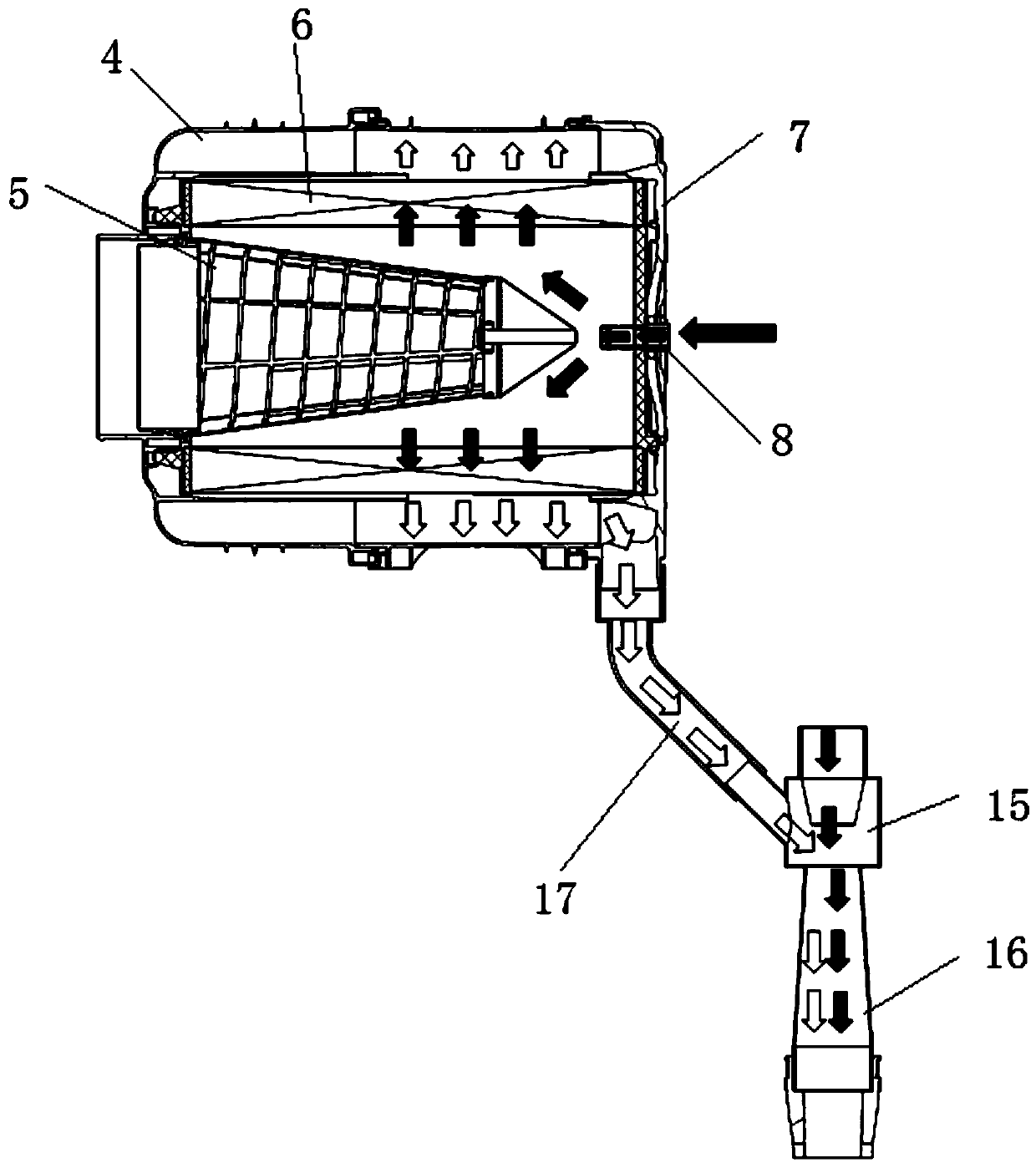 Air filter system having self-cleaning function