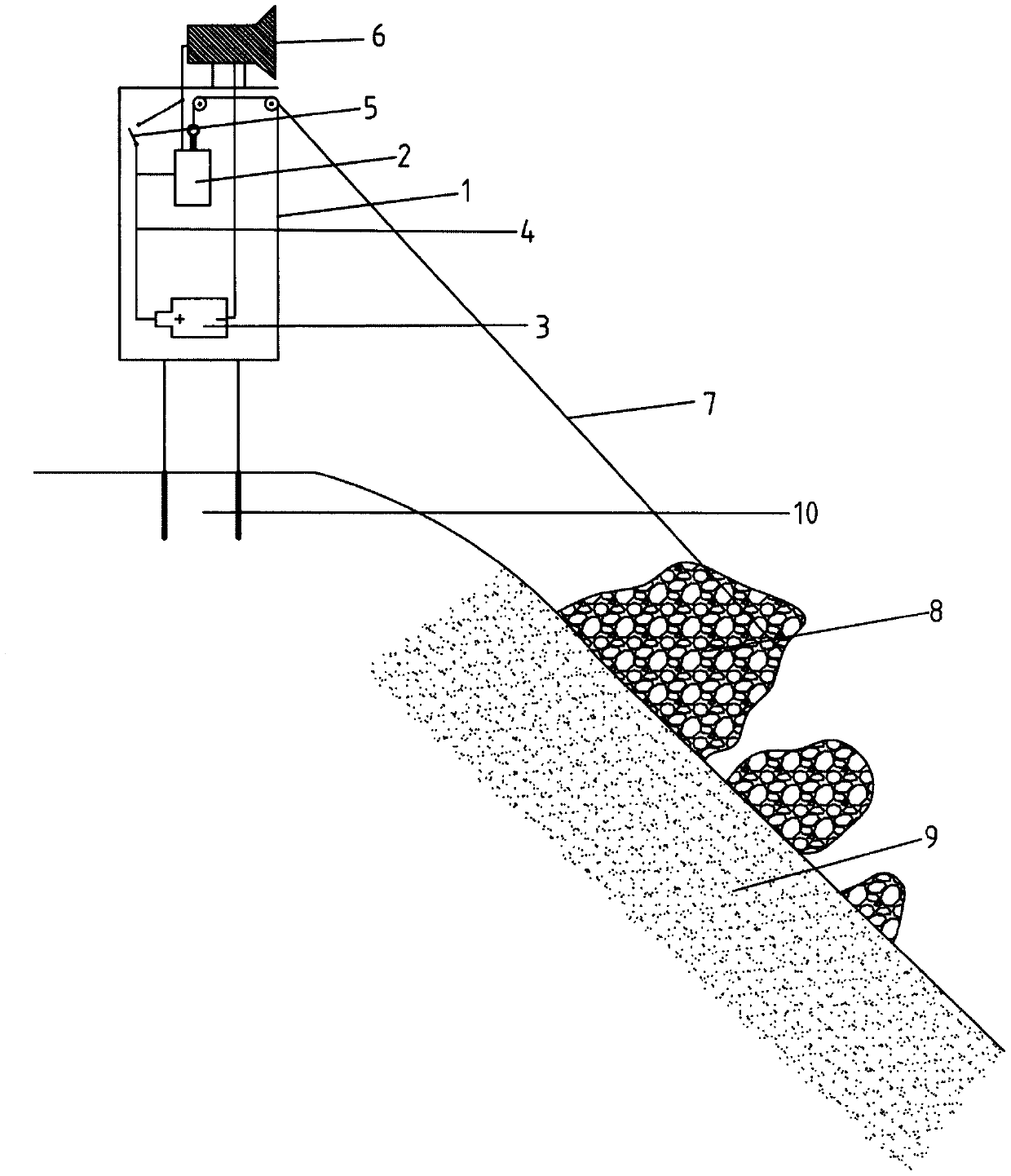 Displacement monitoring safety warning system