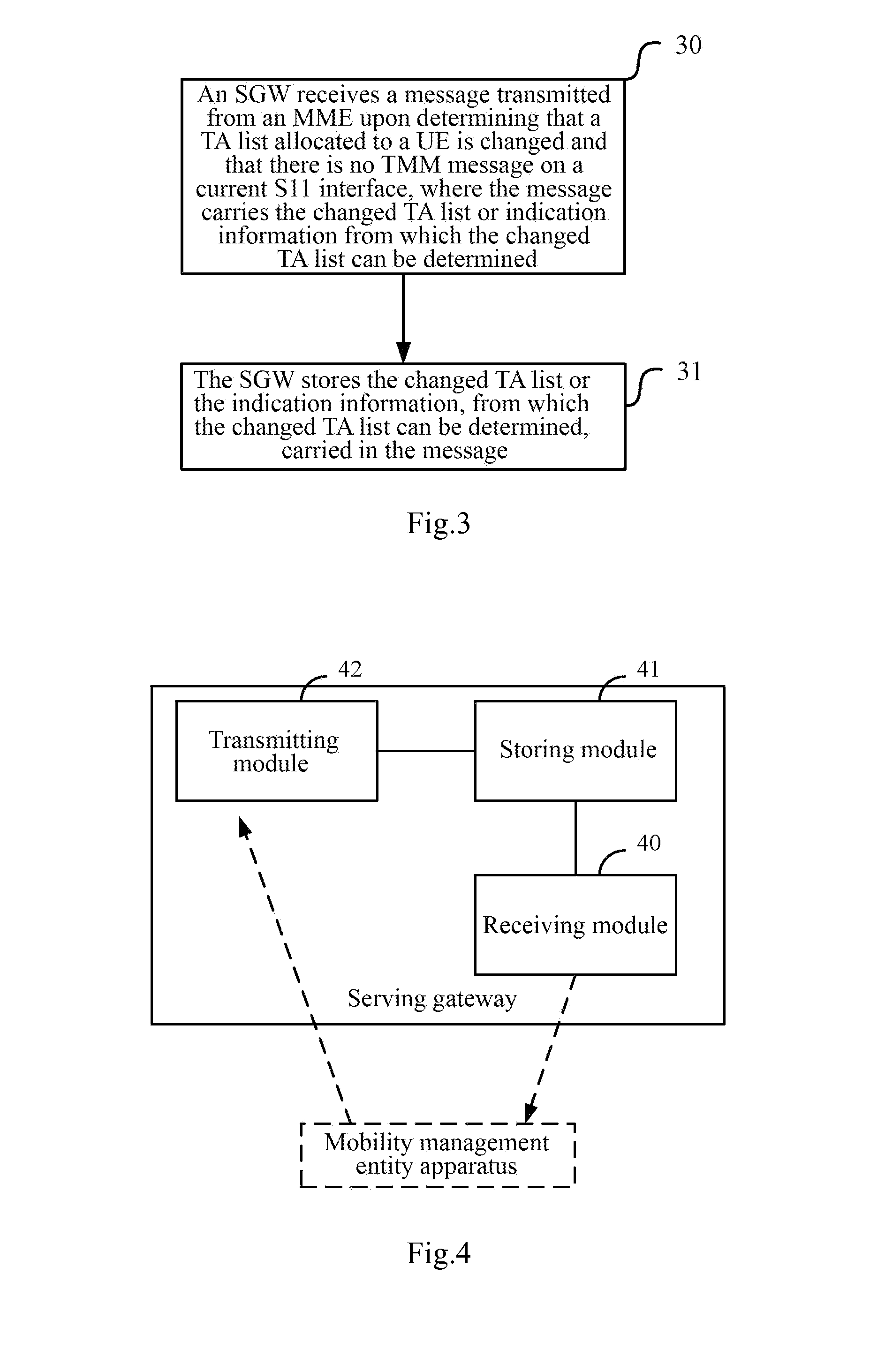 Method and device for updating tracking area identity list