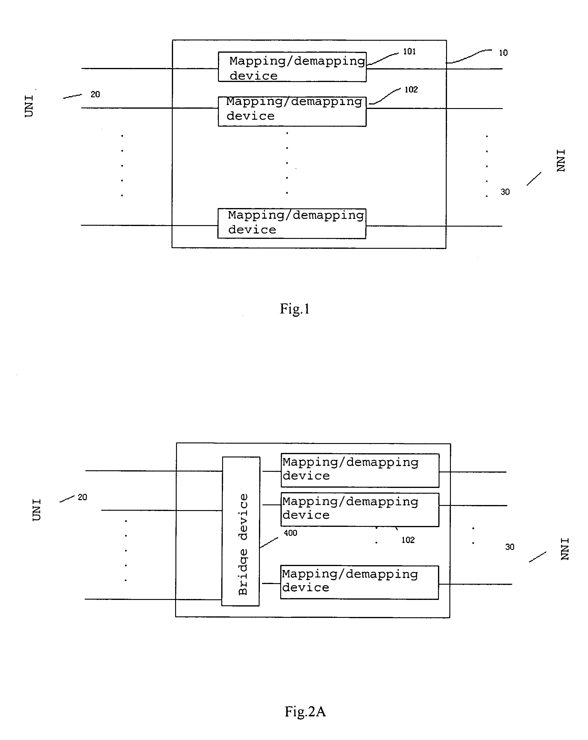 System and method of accessing and transmitting different data frames in a digital transmission network