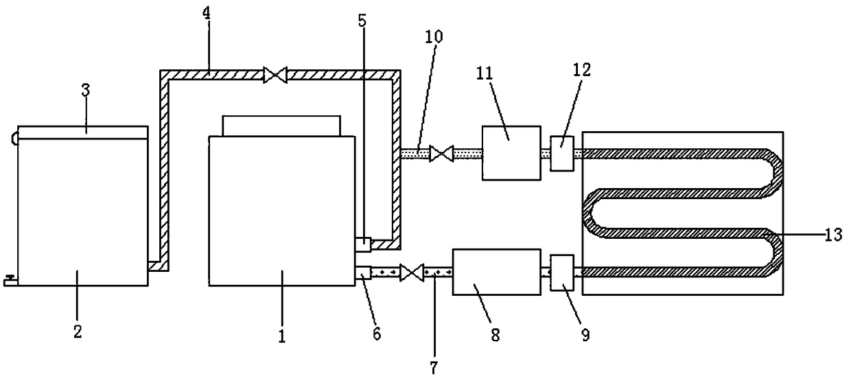 Air source heat pump floor heating system