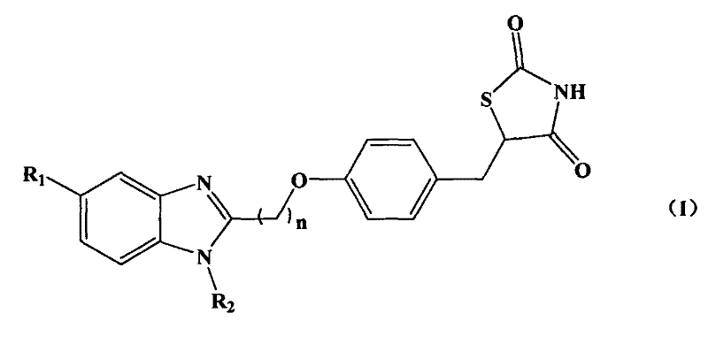Benzimidazolyl thiazolidinone compounds and synthesis method thereof