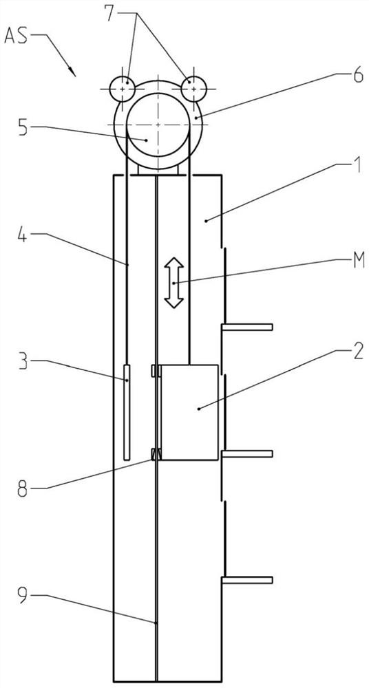 Pressure medium-operated cabin brake and valve arrangement for controlling the emergency brake function of the pressure medium-operated cabin brake of a lift system