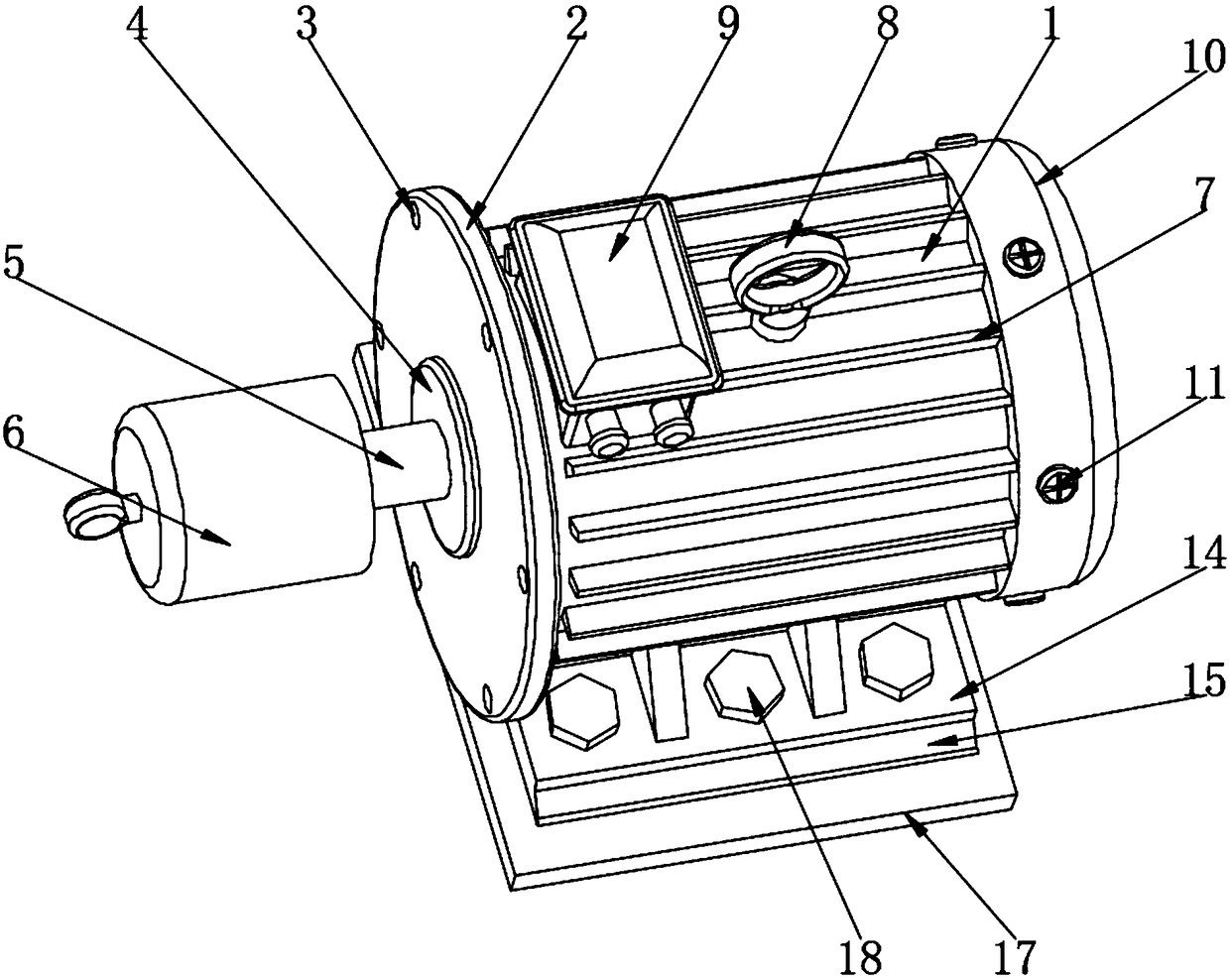 Motor with high application stability