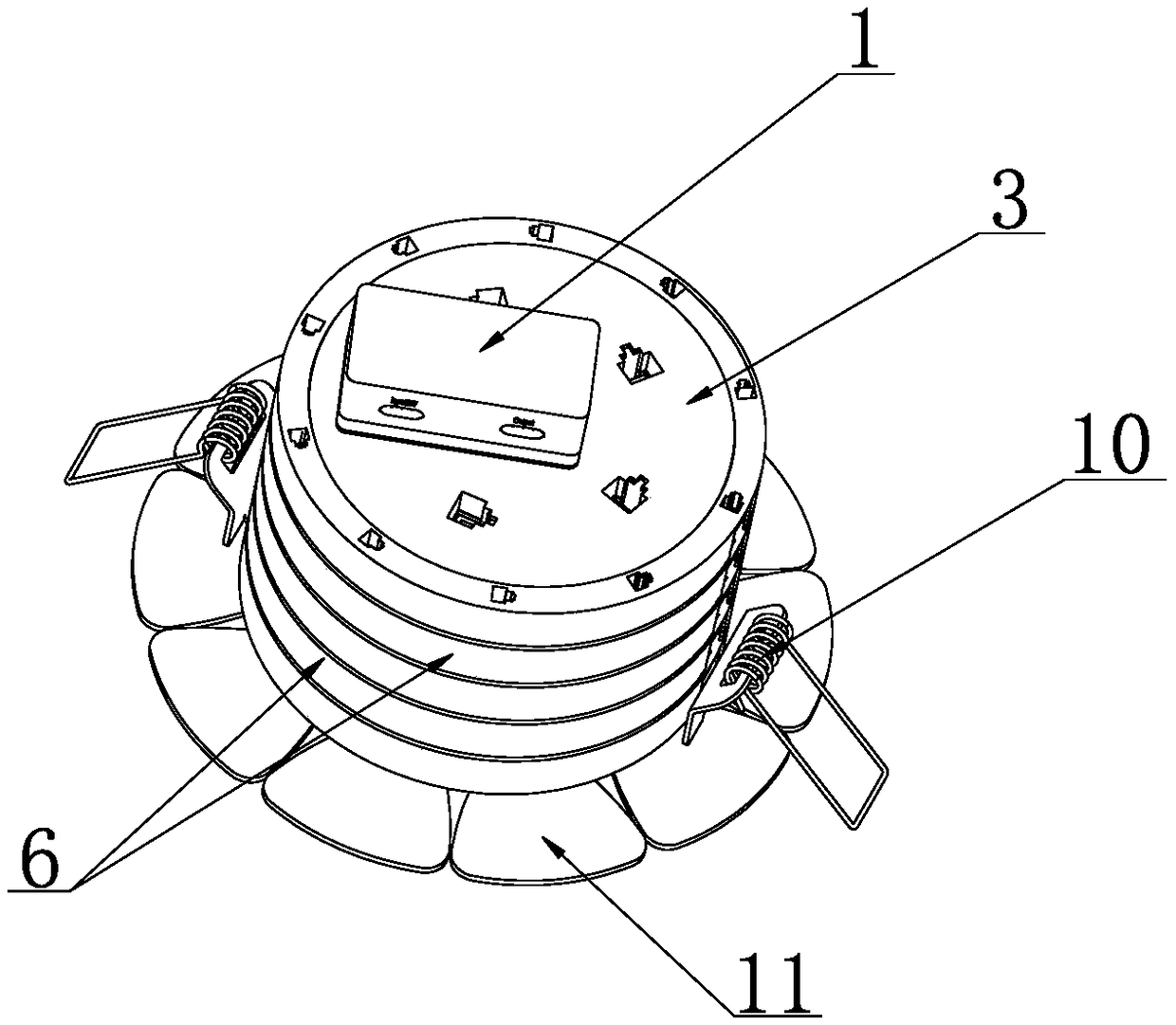 A modular circular lighting fixture and its assembly method