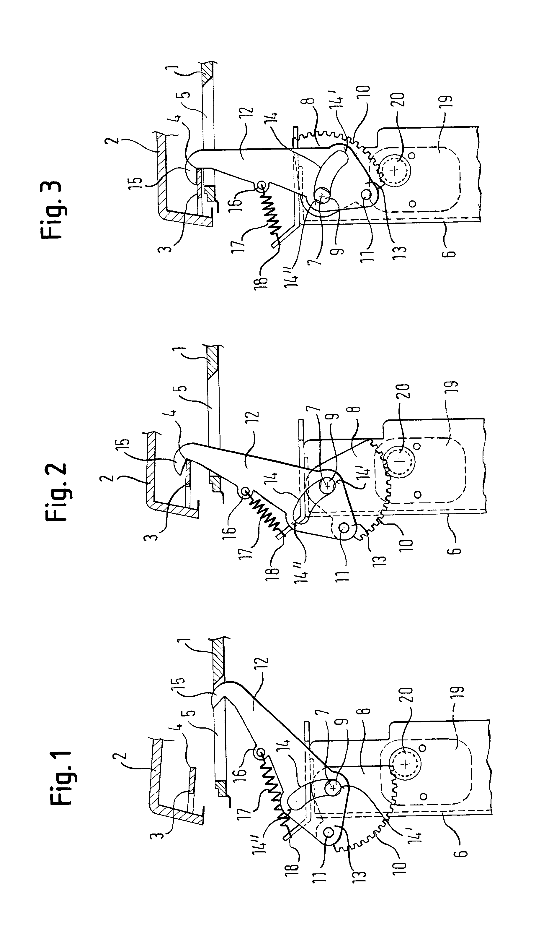 Locking device of a closure with a housing