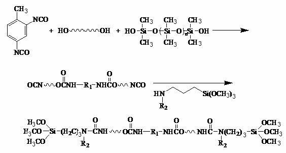 Preparation method for siloxane-terminated organosilicon block polyurethane prepolymer