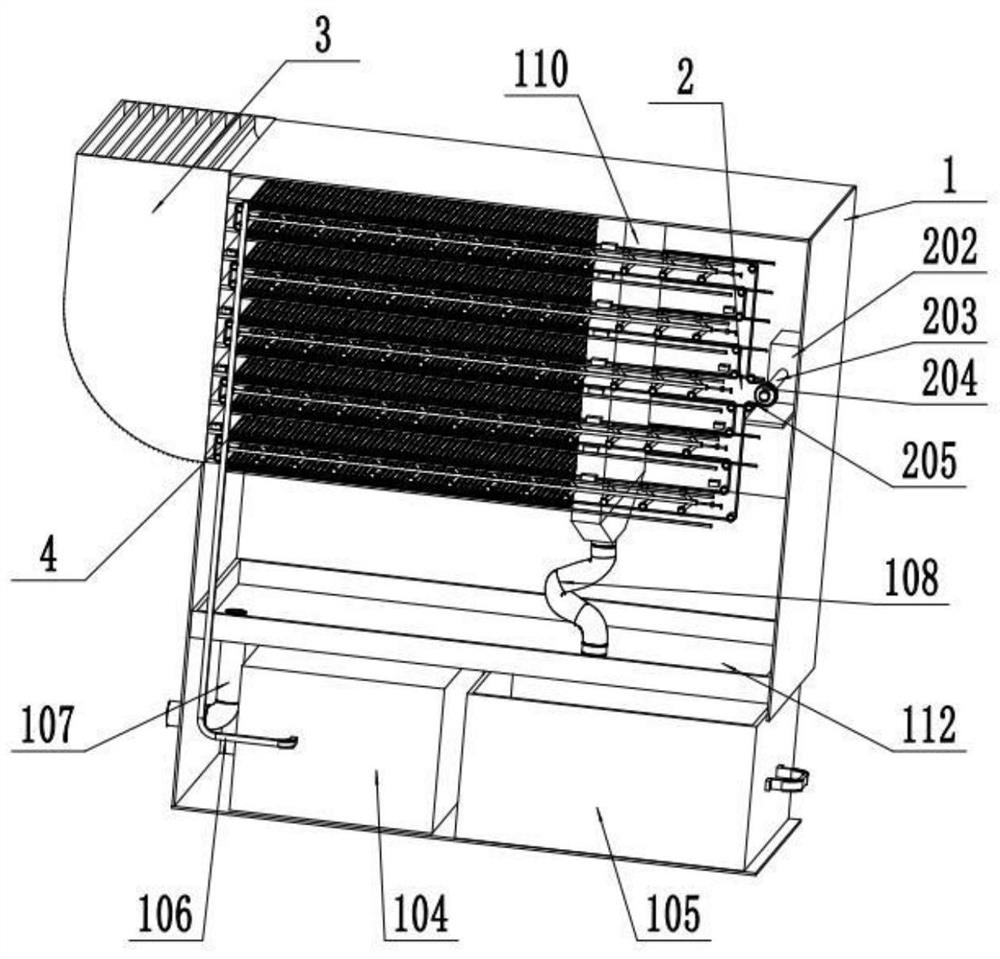 A potato seed cleaning and drying device