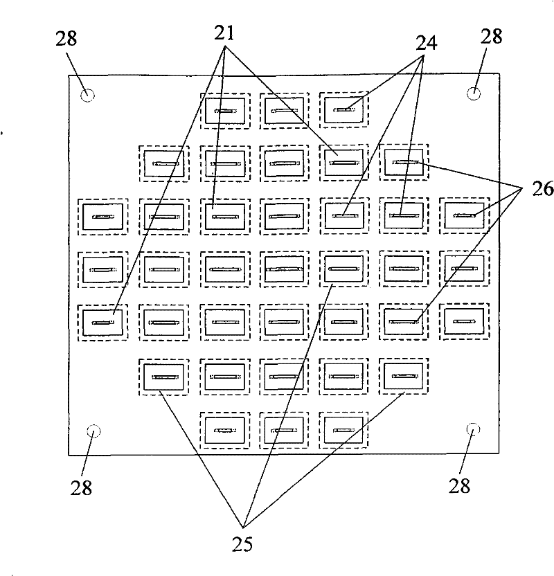 Gap-loaded wide-band microstrip reflective array