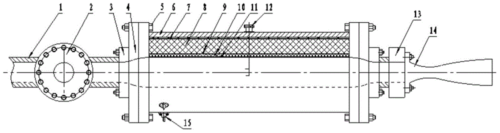 Hypersonic wind tunnel airflow stabilizing device