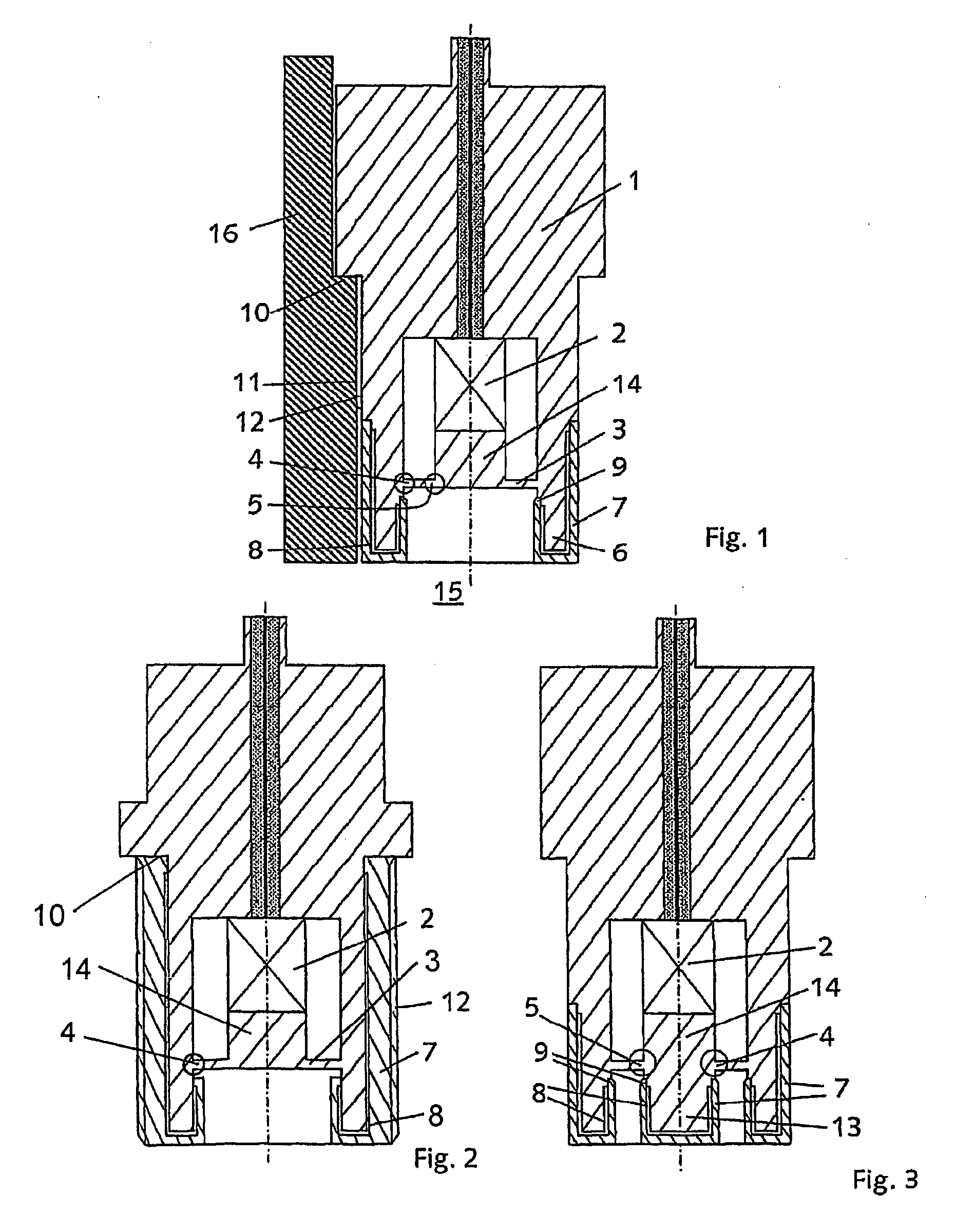 Pressure sensor for measurements in hot, dynamic processes