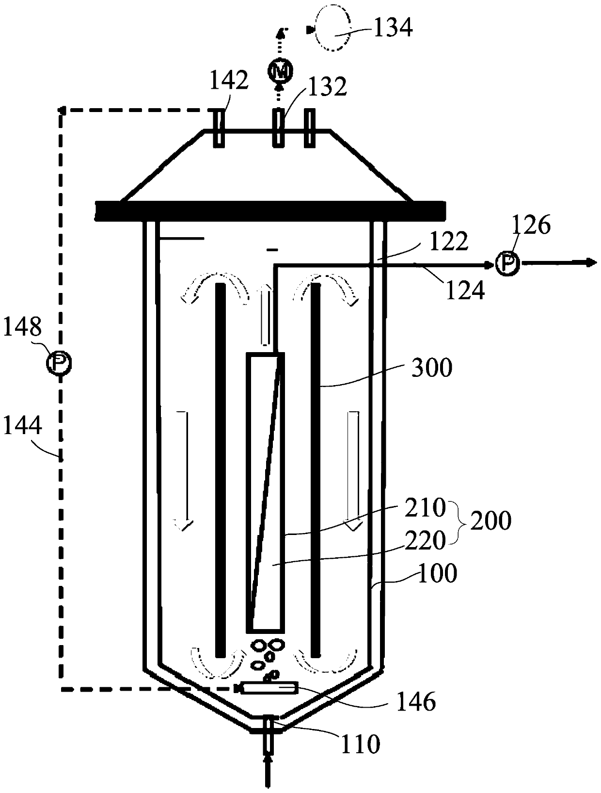 Anaerobic membrane bioreactor and application thereof in sewage treatment
