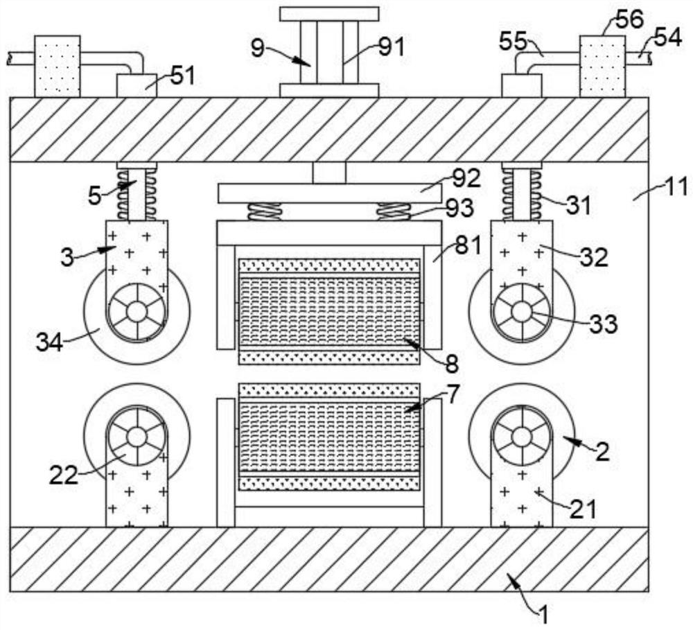 Extrusion device for cotton stalk skin-core separator