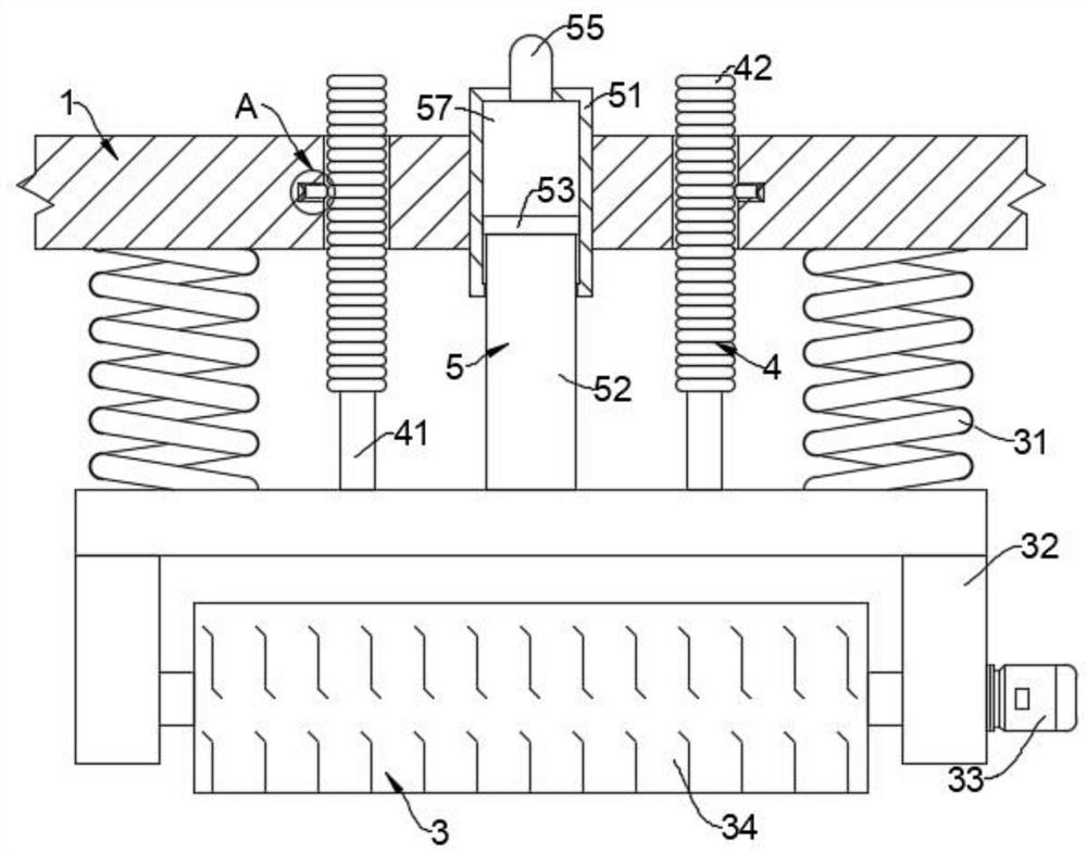 Extrusion device for cotton stalk skin-core separator