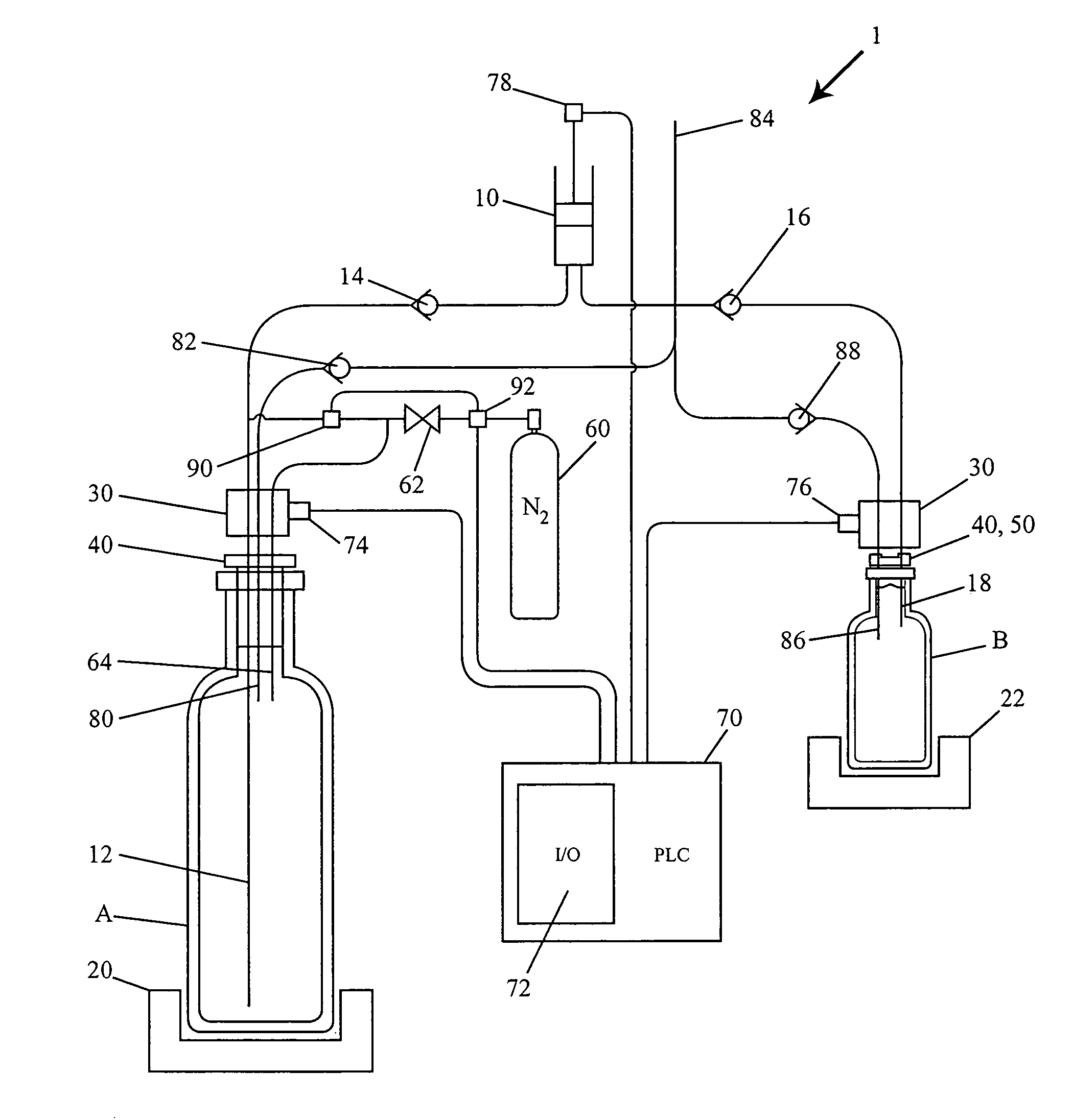 Method and apparatus for the storage and preservation of liquids compounds
