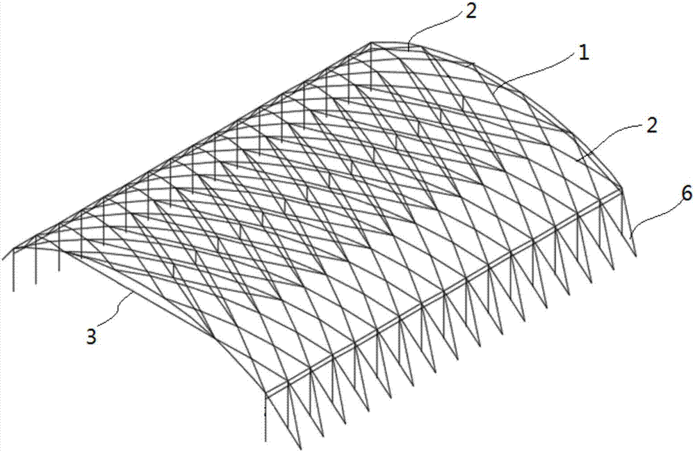 Large-span steel-timber-cable hybrid-structure system