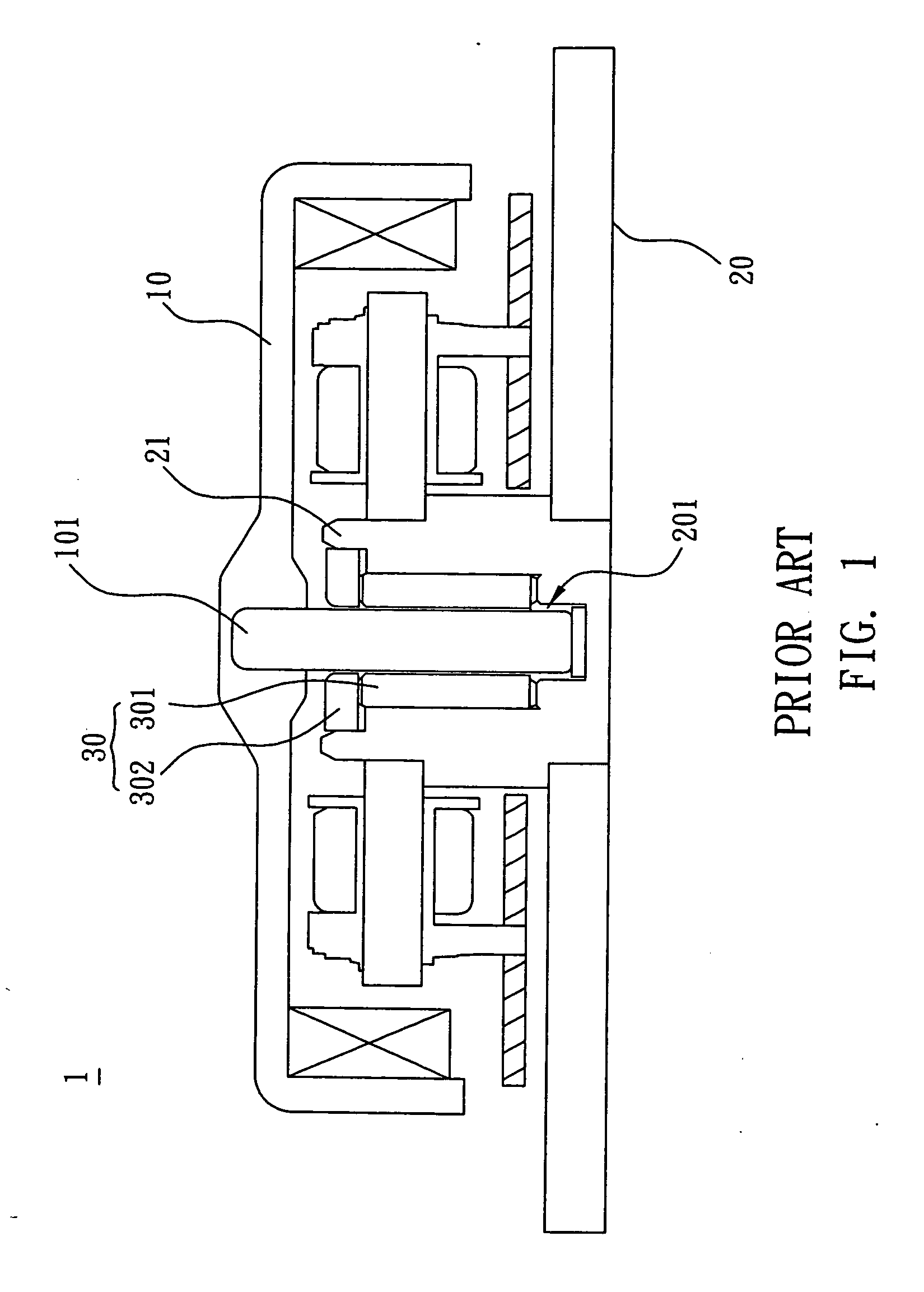 Motor and bearing structure thereof