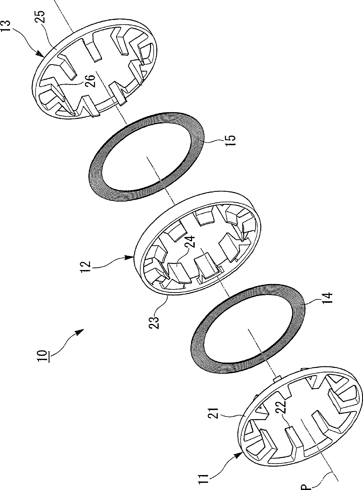 Stator, motor, and method of manufacturing such stator