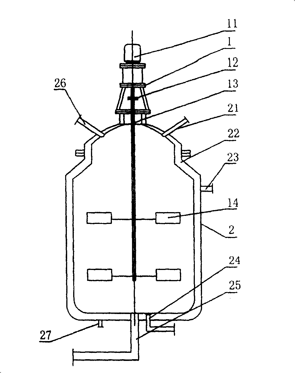 Reaction kettle for making biologic diesel oil