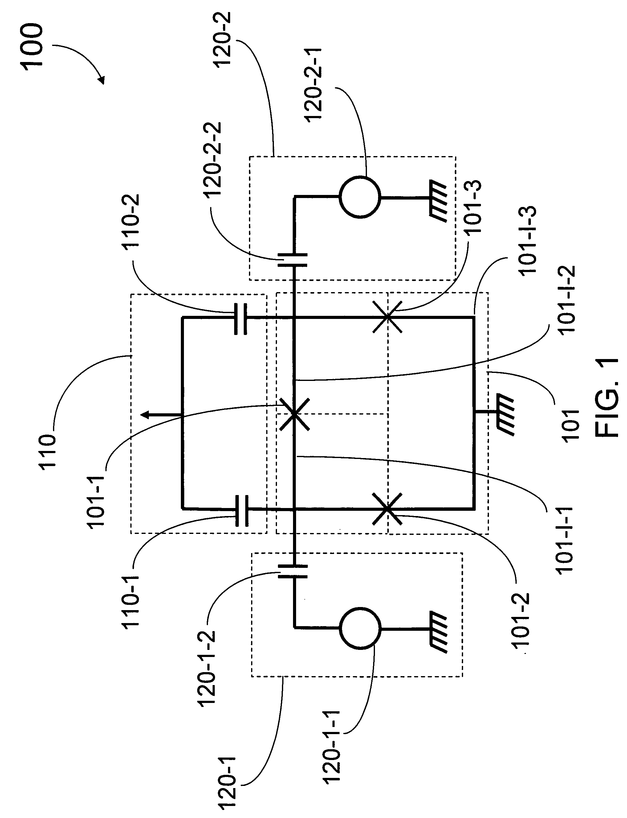 Superconducting qubits having a plurality of capacitive couplings