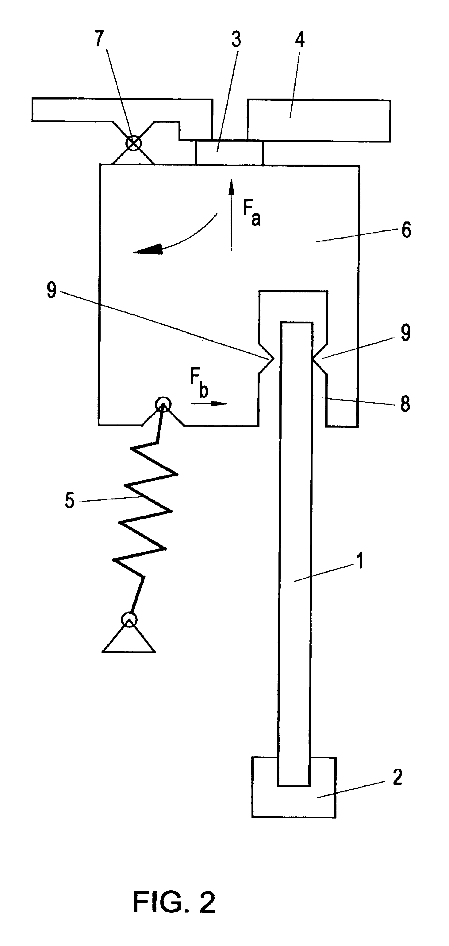 Valve with unilaterally constrained piezoelectric bending element as actuating device