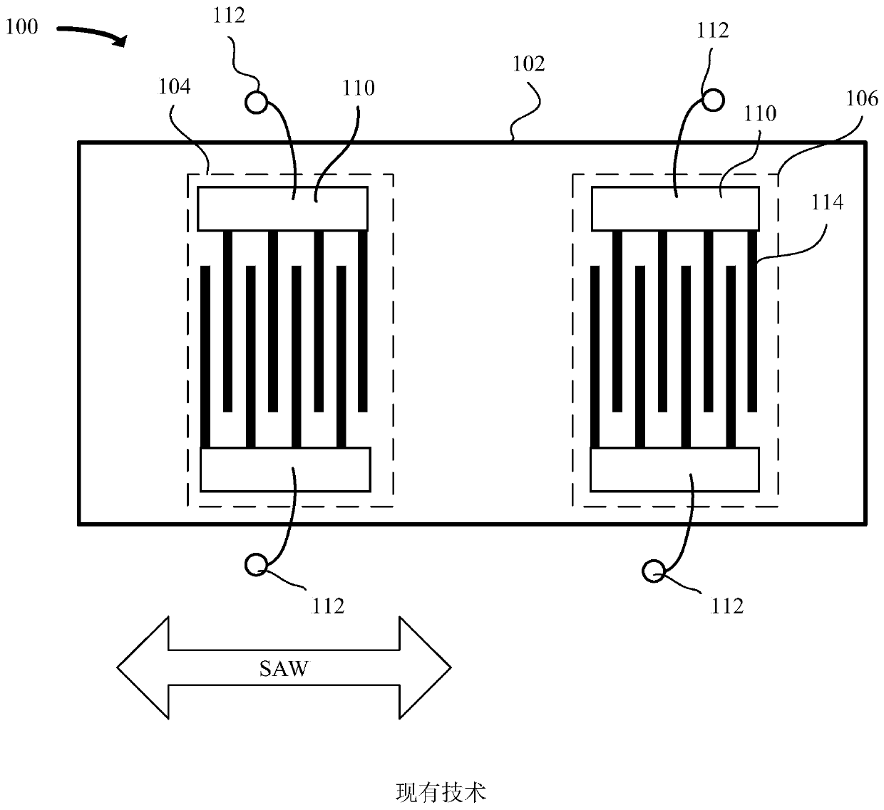 Surface acoustic wave device with unidirectional transducer