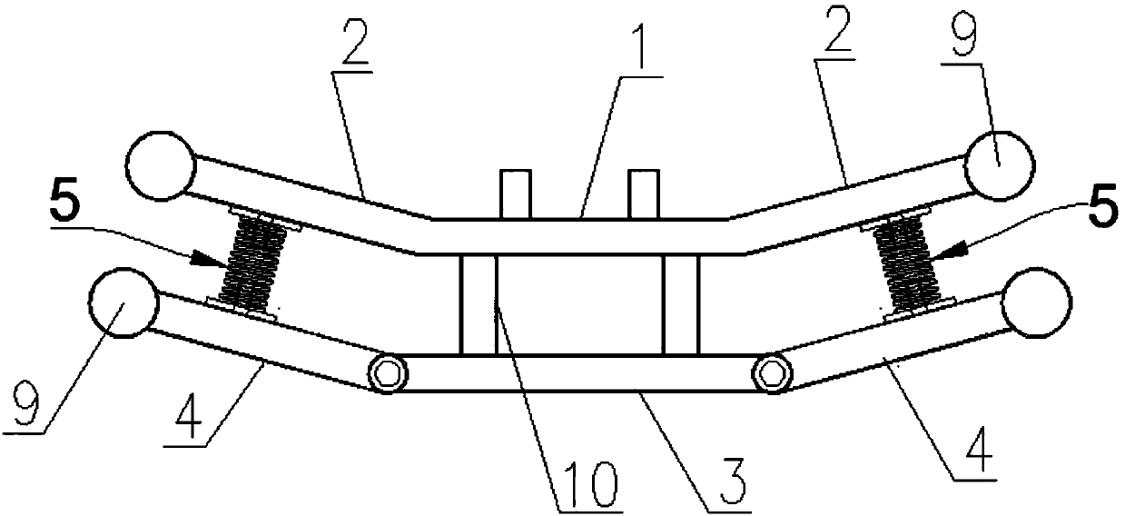 Front protection structure of electric tricycle