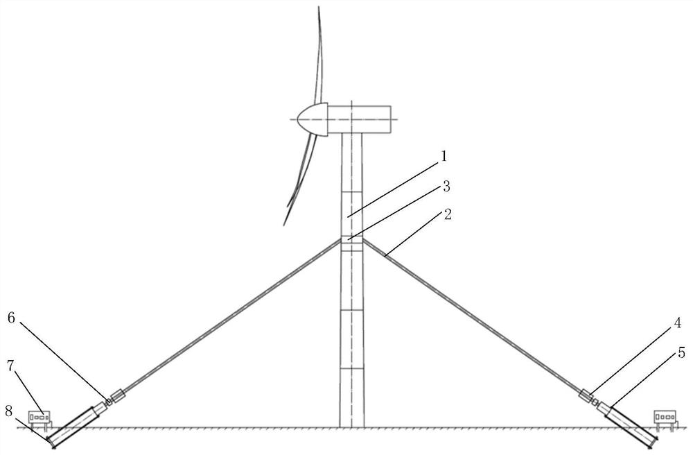 Damping adjusting system for flexible wind turbine generator system tower and wind turbine generator system